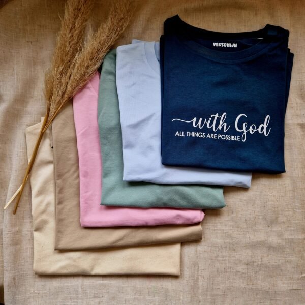 with god christelijk shirt verschijn duurzame kleding