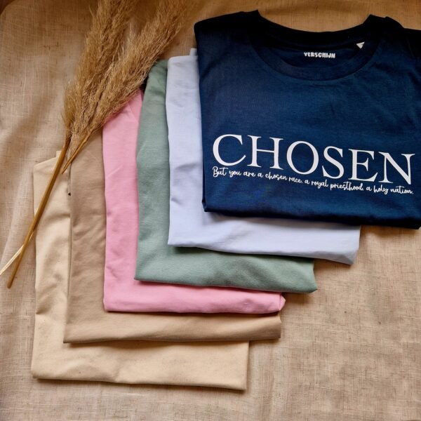chosen christelijk shirt verschijn duurzame kleding