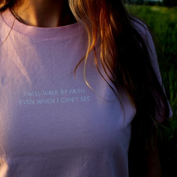 i will walk by faith shirt dames verschijn