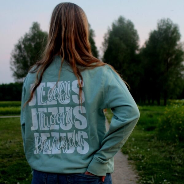 jezus christelijk sweater verschijn duurzame kleding